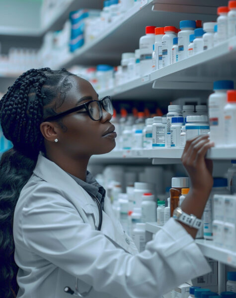 portrait-female-pharmacist-working-drugstore portrait-female-pharmacist-working-drugstore